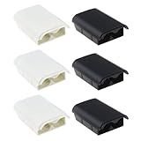 LT Easiyl Capa De Bateria Compatível Com Controle Sem Fio Xbox 360 De 5 6 X 3 5 Cm Preto E Branco