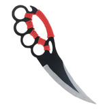 Luatek Yf 003 Faca Adaga Soco Inglês Tático Autodefesa Resistente Rápida Cor Preto Com Vermelho