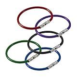 Lucky Line Chaveiro De 5 Polegadas Com Trava Torcida. Laço De Aço Revestido De Nylon Flexá­vel. Resistente á Corrosão E Durável. Assorted. 5 Pack