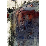 Ludmer Pintura Aquarela nanquim S Papel Abstrato Lenach