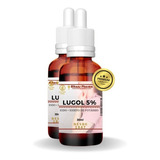 Lugol 5 Iodo Iodeto Potássio 2 Vidros 30ml O Melhor Sabor Sem Sabor