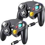 Luklihe Gamecube Controller Ngc Wired Game Controllerfor Compatible With Nintendo Wii  Black Black 