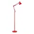 Luminária 1,9m Articulada Chão Pedestal Coluna Lustre Metal Estrutura Vermelho