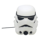 Luminária Abajour Disney Star Wars Capacete Stormtrooper Cor Da Cúpula Branco Cor Da Estrutura Branco