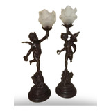 Luminaria Abajur Anjo Cupido De Petit Bronze Cod 46
