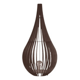 Luminária Abajur De Chão Capadócia Gota Madeira Mdf 90cm