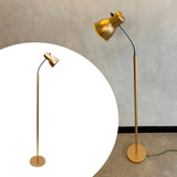 Luminaria Abajur De Chão Flexivel Coluna Alumínio Bivolt E27 Cor Dourado Tangerina Mca