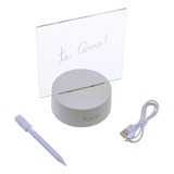 Luminária Abajur Escrever Recarregável Lousa Led Caneta Escrever Usb Iluminação Quarto
