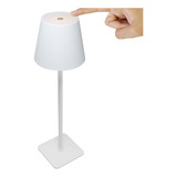 Luminária Abajur Mesa Led Dimerizável S Fio Recarregável Cor Da Estrutura Branco 110v 220v