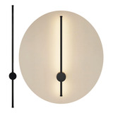 Luminária Arandela 60cm Preta Parede 360 Led 3x1 Barra Tubo