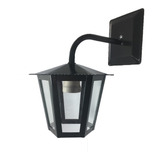 Luminária Arandela Colonial Sextavada L1b Preto Transparente