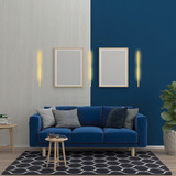 Luminaria Arandela De Parede 65cm 6w 3 000k Uso Externo Cor Dourado 220v