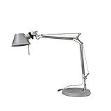 Luminária Articulada Em Alumínio Prata Bivolt