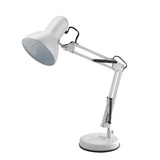 Luminária Articulável De Mesa Base Escritório Estudo Branca Cor Da Cúpula Branco Cor Da Estrutura Branco