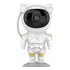 Luminária Astronauta Projetor De Luz Galáxia Nebulosa Estrelas Noturna Cor Da Estrutura Branco Voltagem 110v 220v