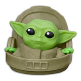 Luminária Baby Yoda The Child Star Wars Abajur Mesa Grande Cor Da Cúpula Verde-claro Cor Da Estrutura Marrom-claro 110v/220v