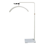 Luminária Branca Piso Led Ring Light Arco Meia Lua Estética
