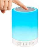Luminária Caixa De Som Bluetooth Abajur Led Rgb Touch Sem Fio Entrada Micro Sd Aux P2