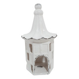 Luminária Casinha Porcelana Decorativa Para Velas