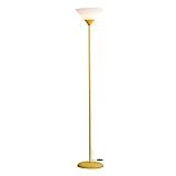 Luminária Chão 1 80m Pedestal Coluna Abajur Led Spot Bivolt Gimpo PF 04 Cor Amarelo