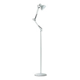 Luminária Chão Pedestal Articulada Tipo Coluna Branco Office