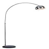 Luminária Chão Piso Arco Base Mármore Ajustável 170cm Tam P 801s COR Base Preto Corpo Prata 801s PP
