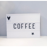 Luminária Cinema Light Box Led A4 96 Letras Números Ícones