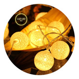 Luminária Cordão Luz Led 15 Bolas Decoração Varal Bivolt