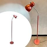 Luminária De Chão Abajur De Coluna Haste Flexível Direcionável Alumínio Soquete E27 Bivolt Rose Gold 