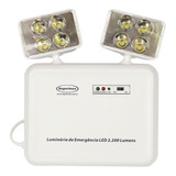 Luminária De Emergência Segurimax 24080 Led Com Bateria Recarregável 12 W 110v 220v Branca
