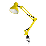 Luminária De Mesa Articulável C Garra Modelo Pixar Amarelo