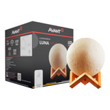 Luminária De Mesa Lua Cheia Luna 3d Abajur Usb Touch Bivolt Com Estrutura Madeira 342010075