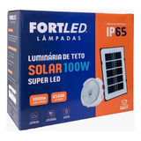 Luminária De Teto Solar 100w Super Led C  Controle   Fortled