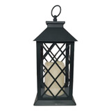 Luminária Decorativa Lanterna Marroquina Com Vela De Led
