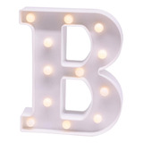 Luminária Decorativa Led 3d Letra B Branca 21cm Decor Festa