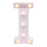 Luminária Decorativa Led 3d Letra I Branca 22cm Decor Festa