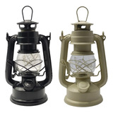 Luminária Em Metal Modelo Lampião Led Pilha