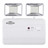 Luminária Emergência Led 1 200lm 5w 2 Faróis 6 500k Branco