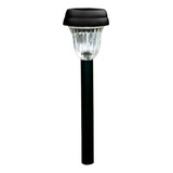 Luminária Espeto Solar Poste De Jardim Decoração Led Branco