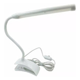 Luminária Flexível Led Branco 40cm C Prendedor P Manicure Cor Da Estrutura Branco Cor Da Cúpula Branco
