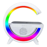 Luminária G Speaker Rgb Bluetooth Carregador Indução Bivolt