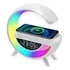 Luminária G Speaker Rgb Bluetooth Carregador Indução Relógio Cor Da Estrutura Branco 110v 220v
