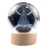 Luminária Globo De Vidro Planetário 3d Translucido Usb Cúpula Transparente Estrutura Nossa Senhora 5v