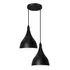 Luminária Gota Dupla Preto Fosco / Branco 110v/220v