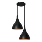 Luminaria Gota Dupla Preto