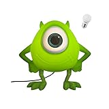 Luminária Infantil Mike Wazowski Usare Com Lâmpada LED Personagem Filme Monstros SA E Universidade Monstros Disney Pixar