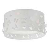 Luminária Infantil Plafon Borboletas Duplo Branco 30x16