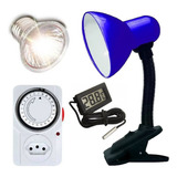 Luminária   Lâmpada Uva Uvb 3 0   Termômetro   Temporizador