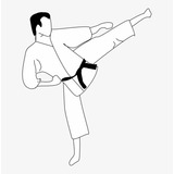 Luminária Led 16 Cores Karate Luta Decoração