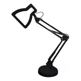 Luminária Led 3 Cores Pixar Articulável Mesa Preta branca